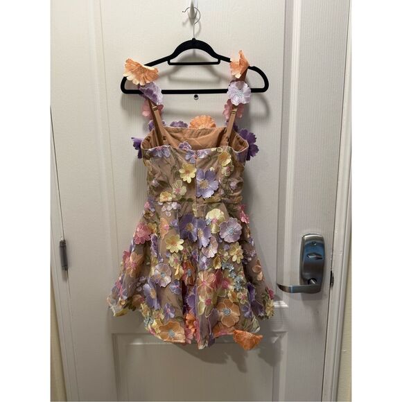 ELLIATT Moana Floral Embellished Mini Dress Purple wedding Guest Cocktail size S - Picture 4 of 5